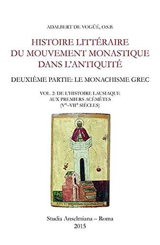 histoire litt raire mouvement monastique lantiquit PDF